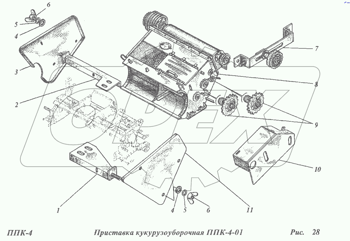 Приставка кукурузоуборочная ППК-4-01